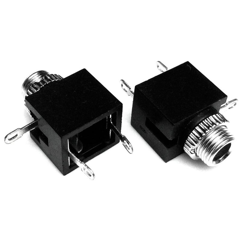 CESS Black 3.5mm Mono TS Socket, Soldering Type, Panel Chassis Mount, 2 Pack - Image 2
